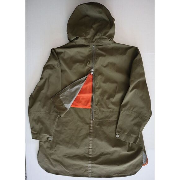 My Anorak 50838SN Women's Sz L Olive Green 2-Way Zip Hooded Trails Jacket - Picture 13 of 14
